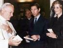 Британський Принц Чарльз та Принцеса Діана і Івана Павла ІІ, квітень 1985